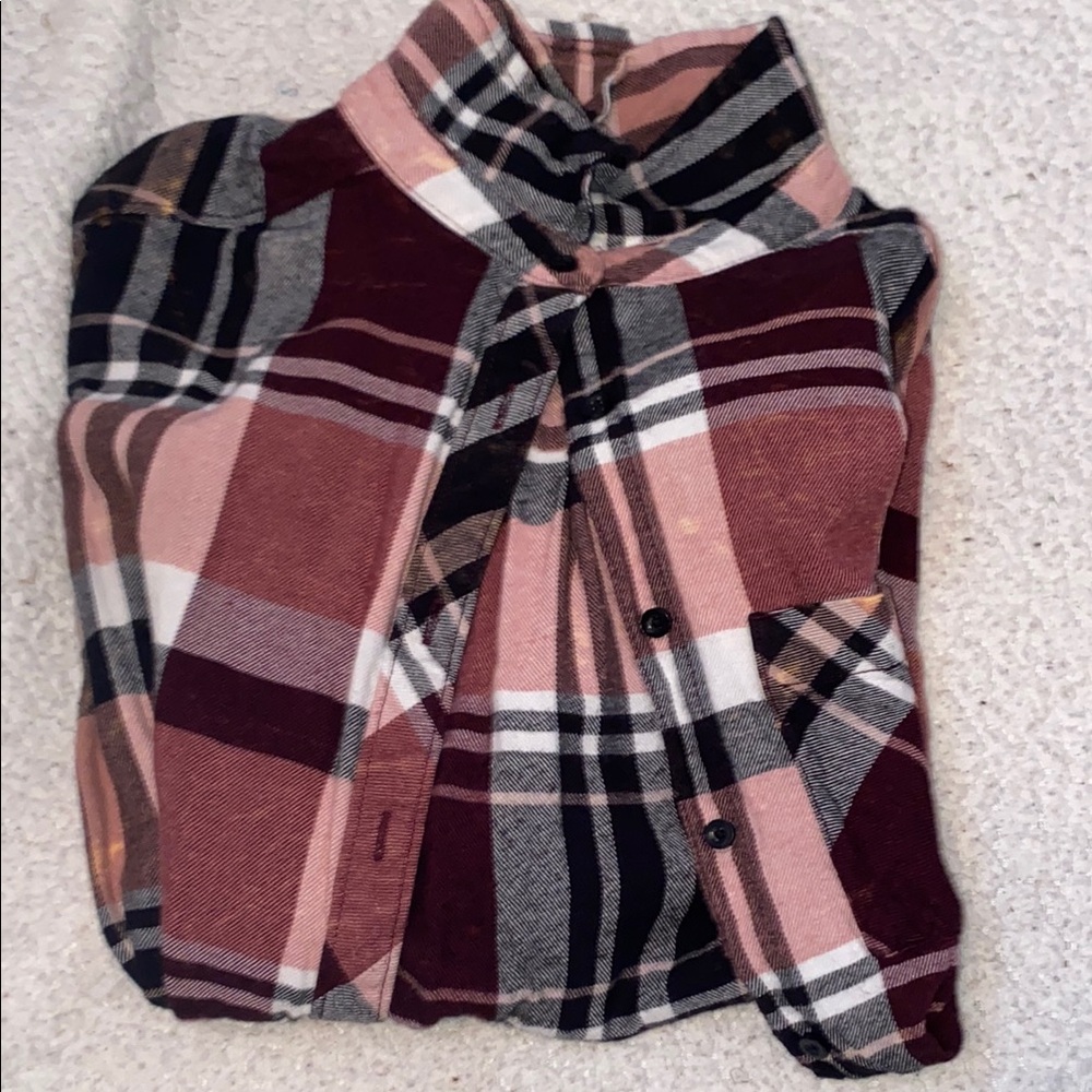 Arizona Jean Company Plaid Jacket - Pink, Black, White
